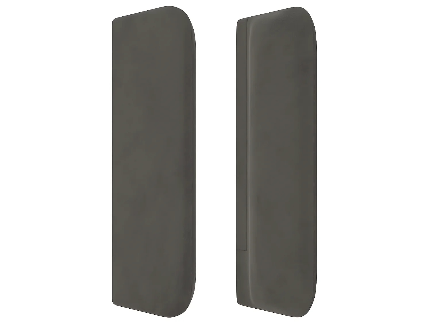 Cabecero de terciopelo gris oscuro 83x16x78/88 cm ES37383