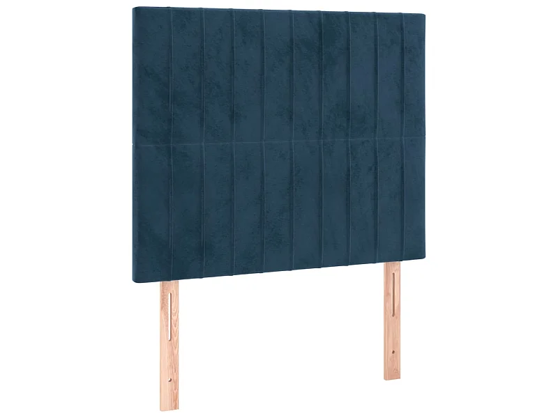 2er-set-Kopfteil,Bettkopfteile Dunkelblau 80x5x78/88 cm Samt -gkd502833