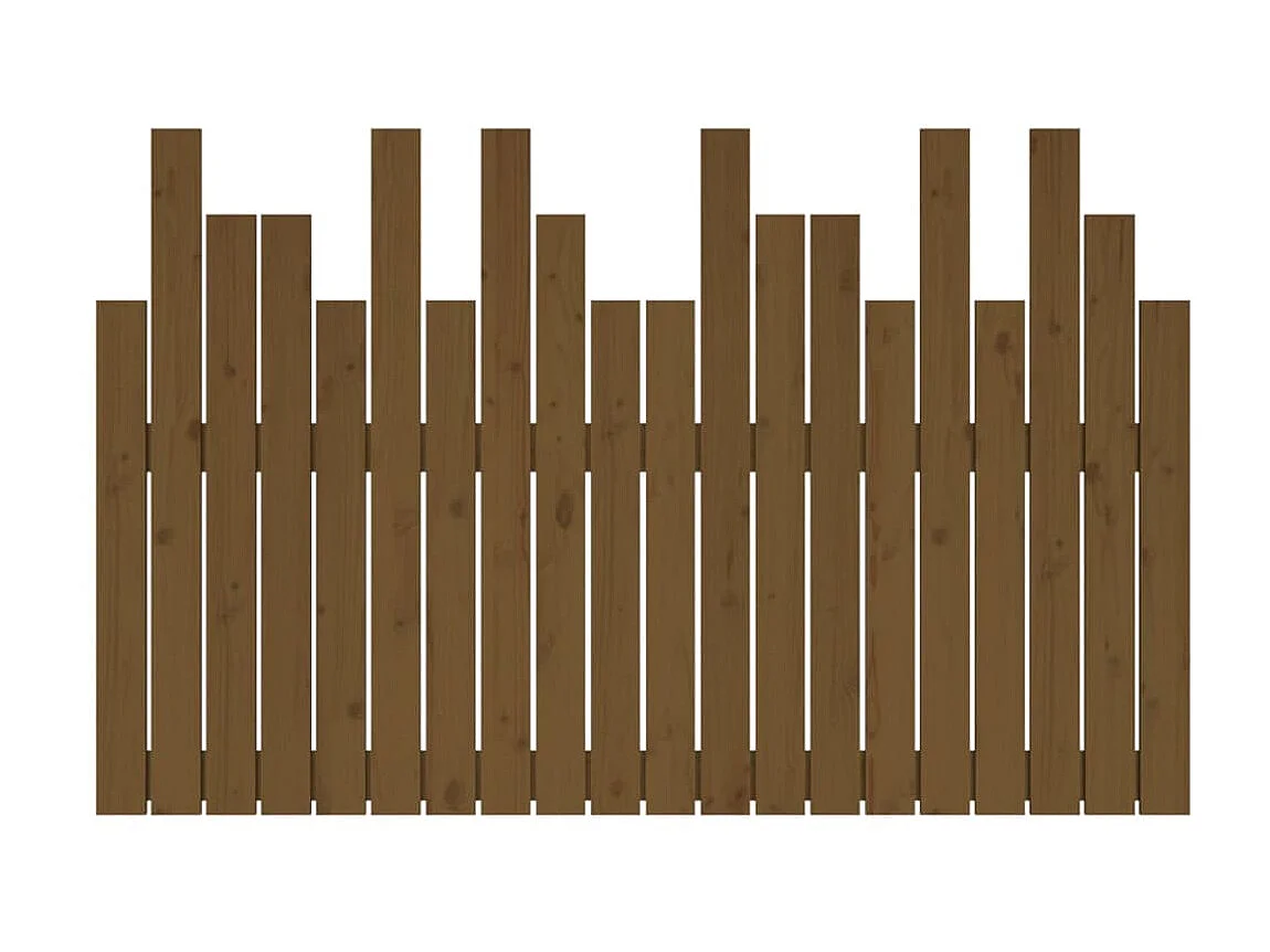 Tête de lit murale Marron miel 127,5x3x80 cm Bois massif de pin POI89731 BonneVie Meuble