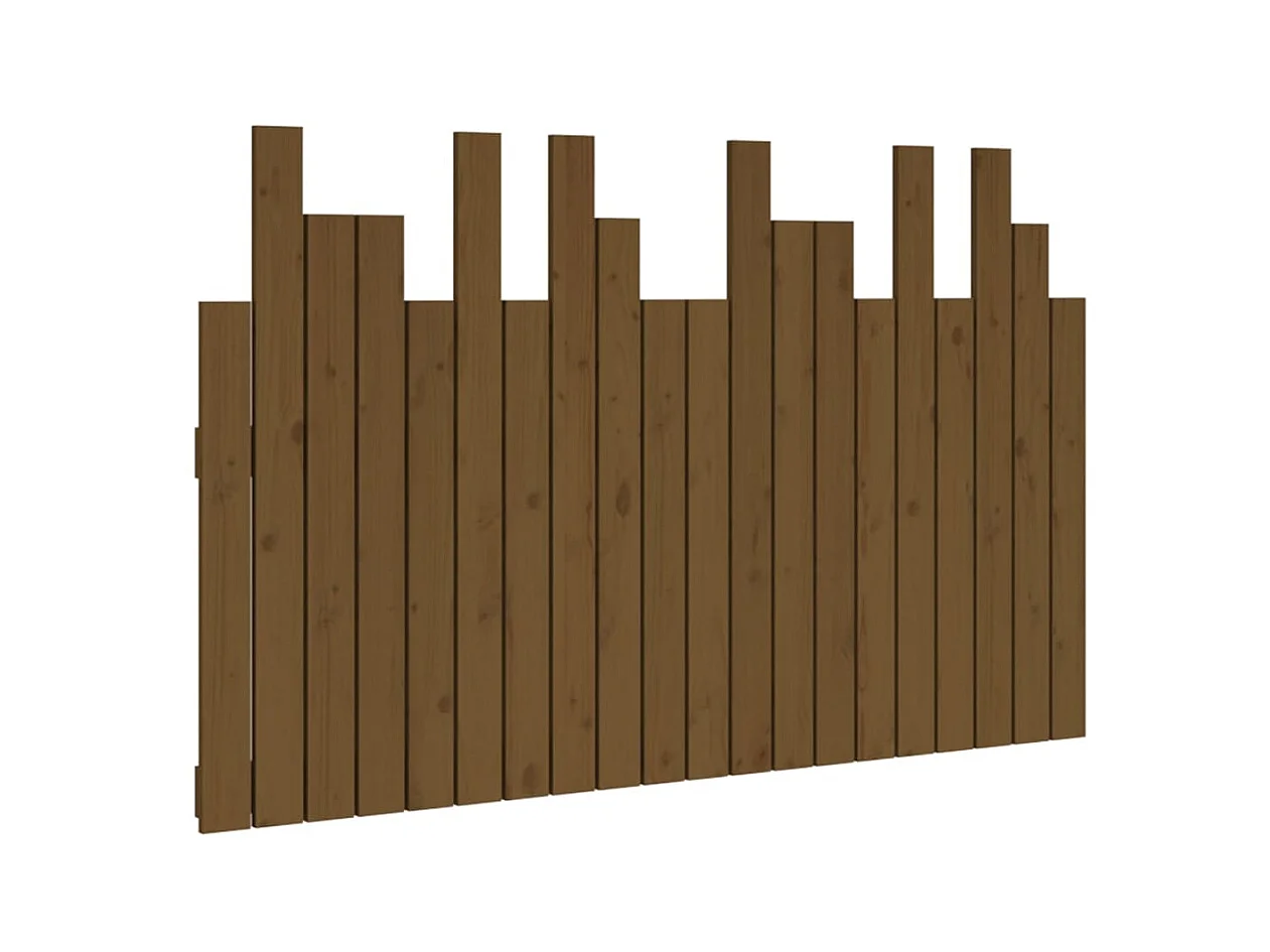 Tête de lit murale Marron miel 127,5x3x80 cm Bois massif de pin POI89731 BonneVie Meuble