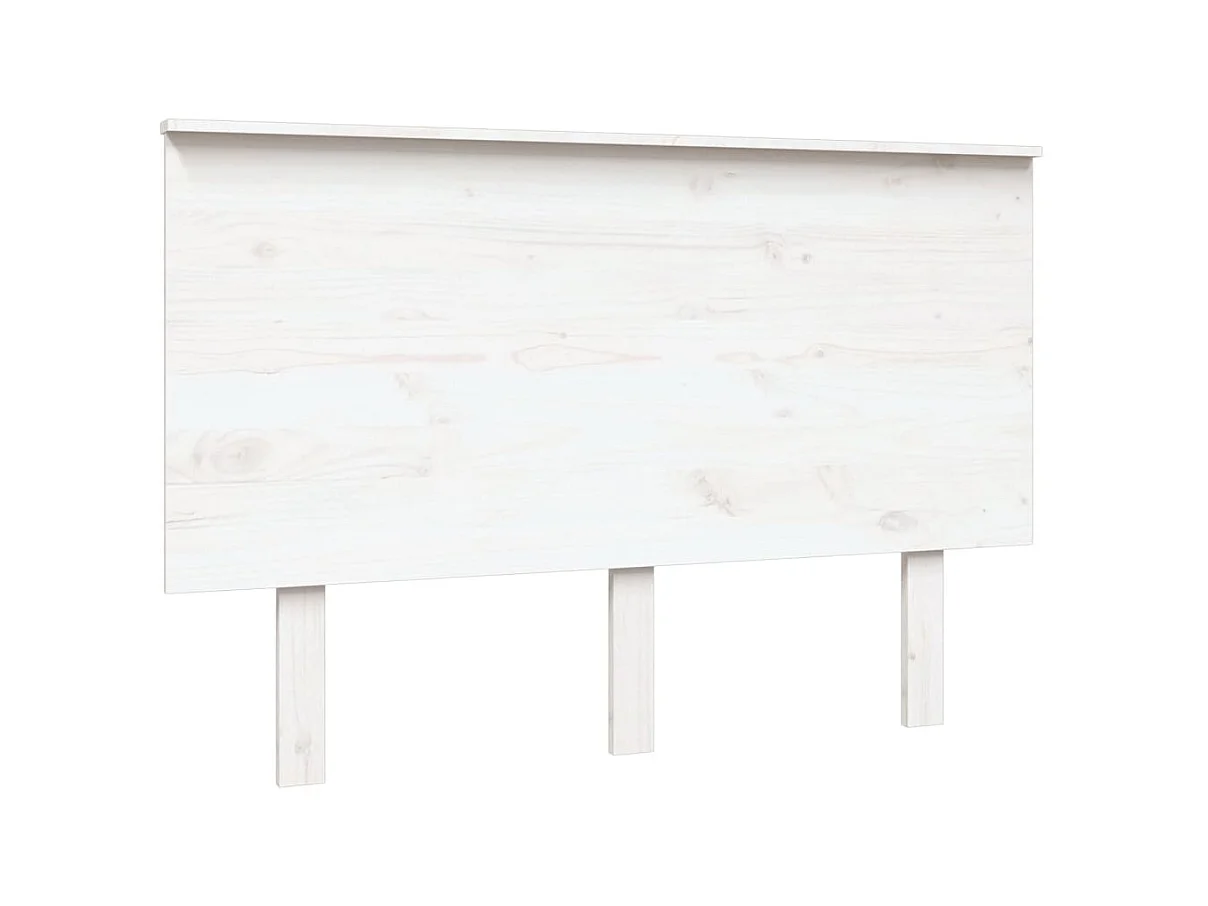 Tête de lit Blanc 124x6x82,5 cm Bois massif de pin POI37222 BonneVie Meuble