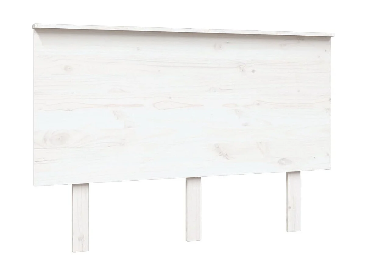 Tête de lit Blanc 124x6x82,5 cm Bois massif de pin POI37222 BonneVie Meuble