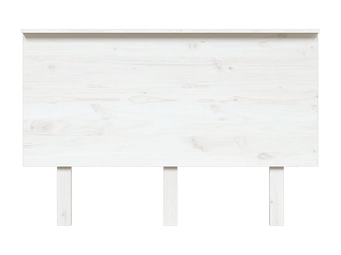 Tête de lit Blanc 124x6x82,5 cm Bois massif de pin POI37222 BonneVie Meuble