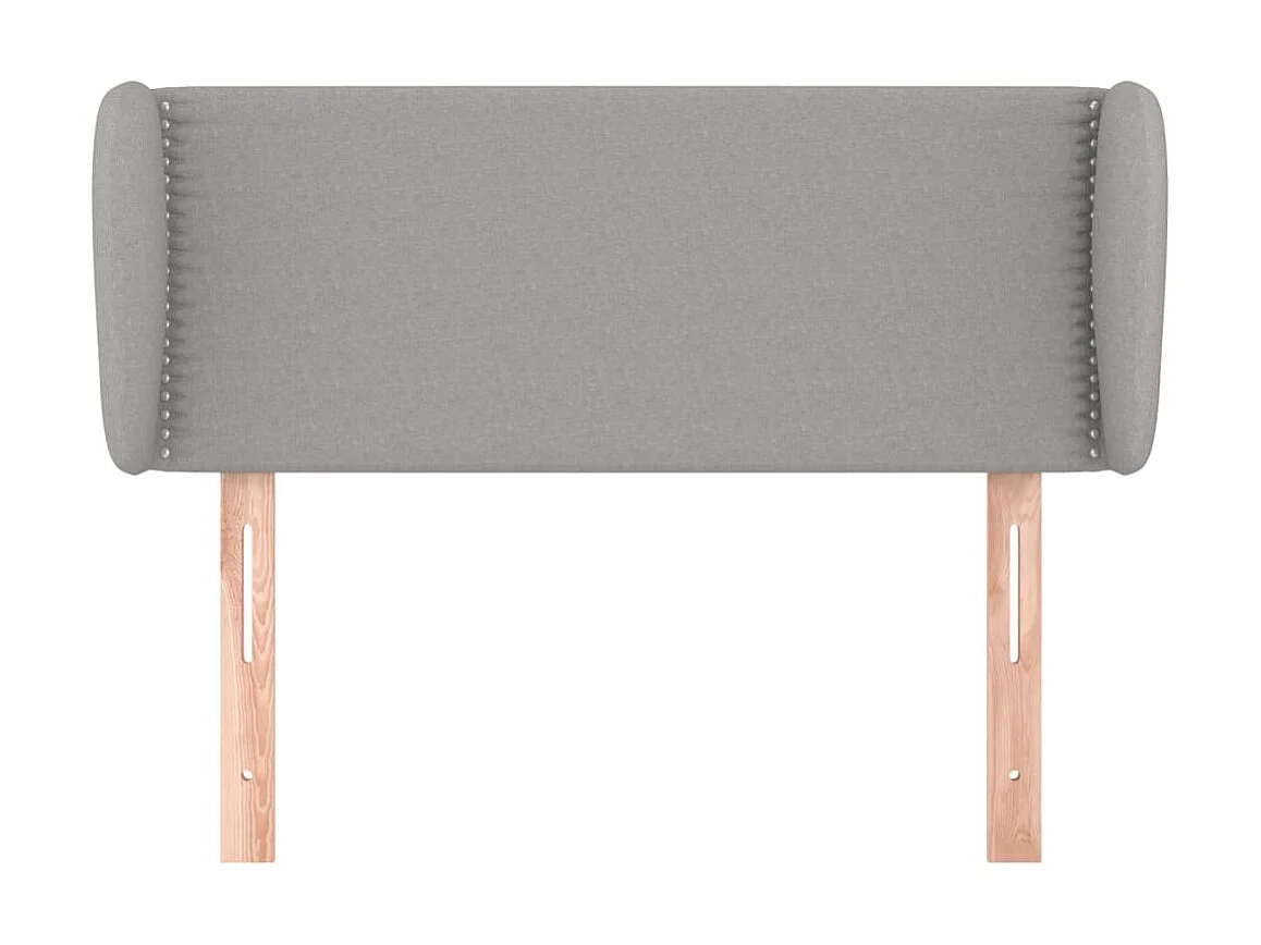 Tête de lit avec oreilles Gris clair 93x23x78/88 cm Tissu POI73382 BonneVie Meuble
