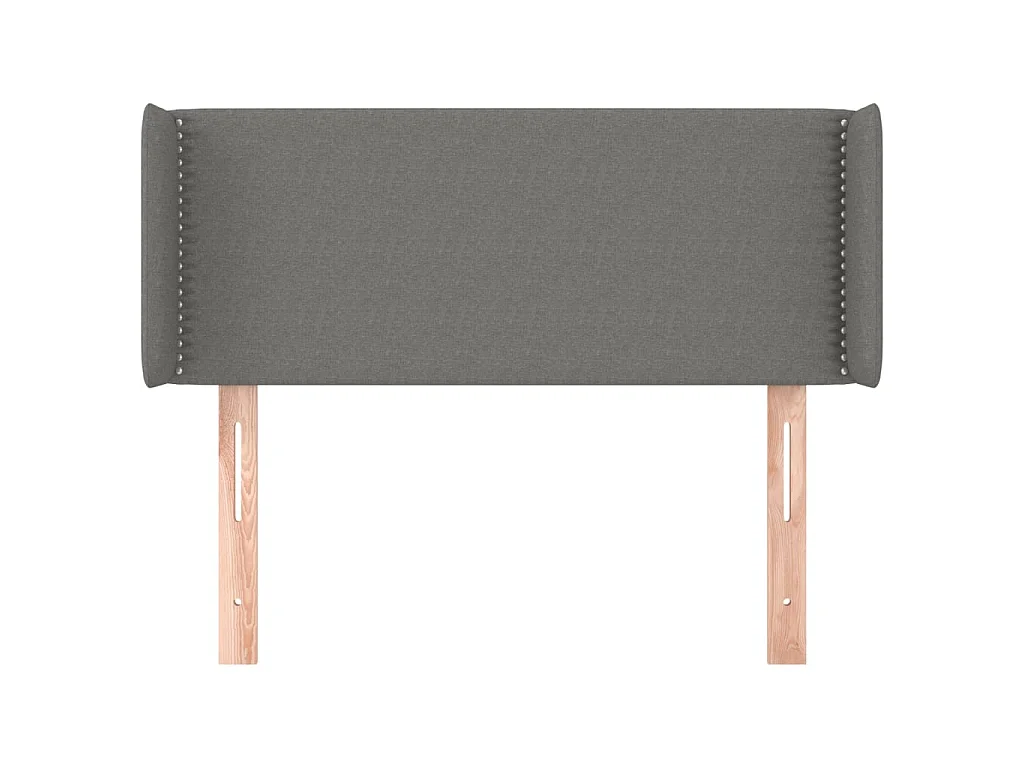 Tête de lit avec oreilles Gris foncé 93x16x78/88 cm Tissu POI99714 BonneVie Meuble