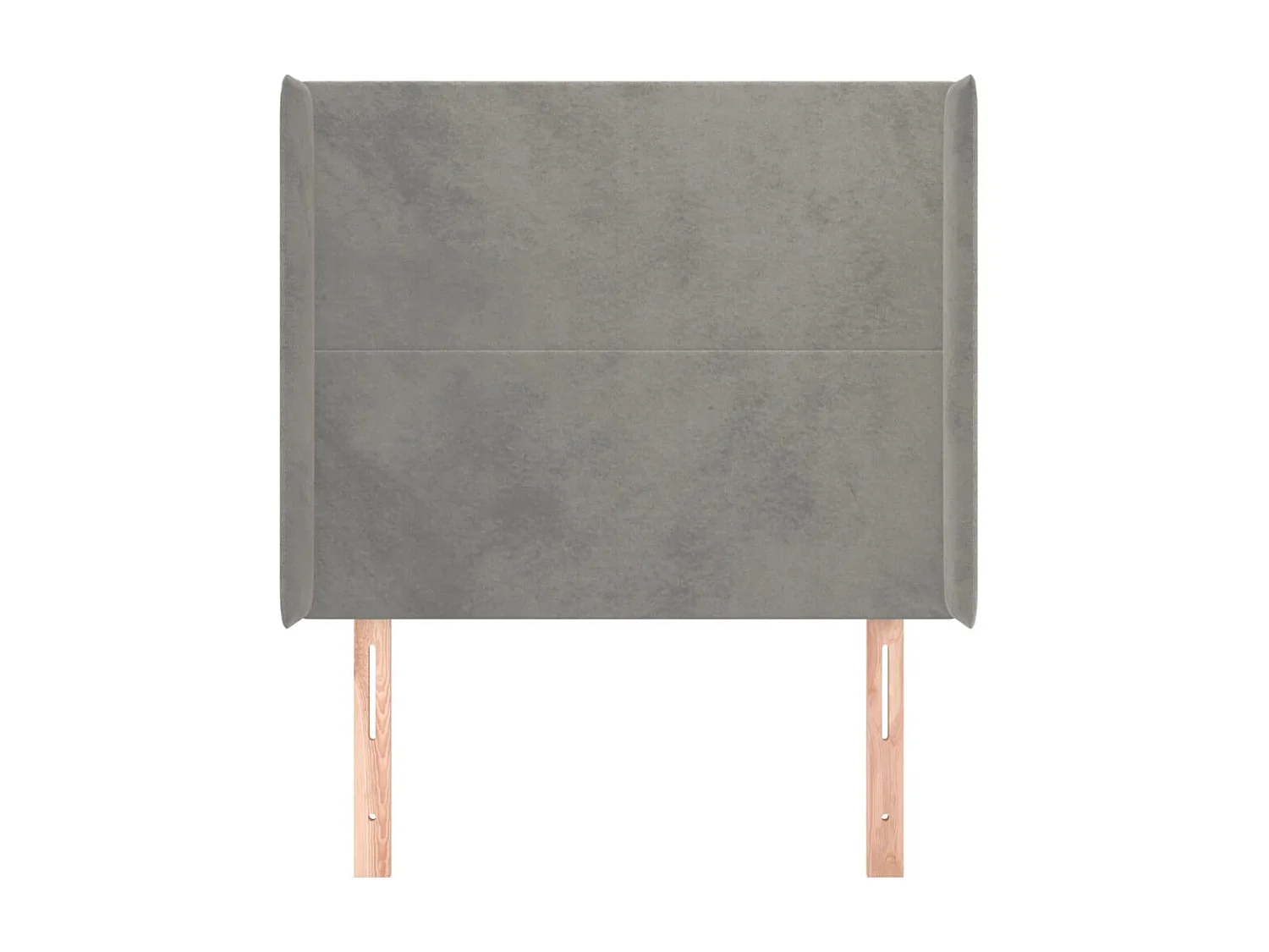 Cabeceira de cama c/ abas veludo 83x16x118/128cm cinzento-claro PT990289