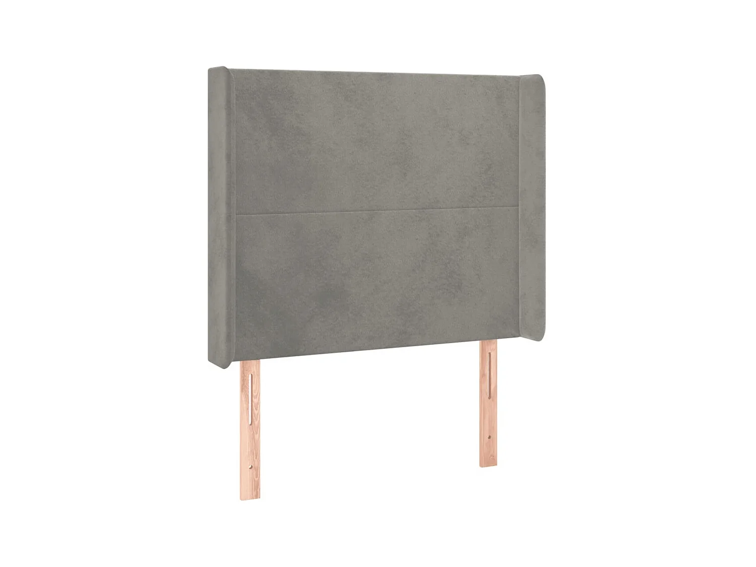 Tête de lit avec oreilles Gris clair 83x16x118/128 cm Velours POI48193 BonneVie Meuble