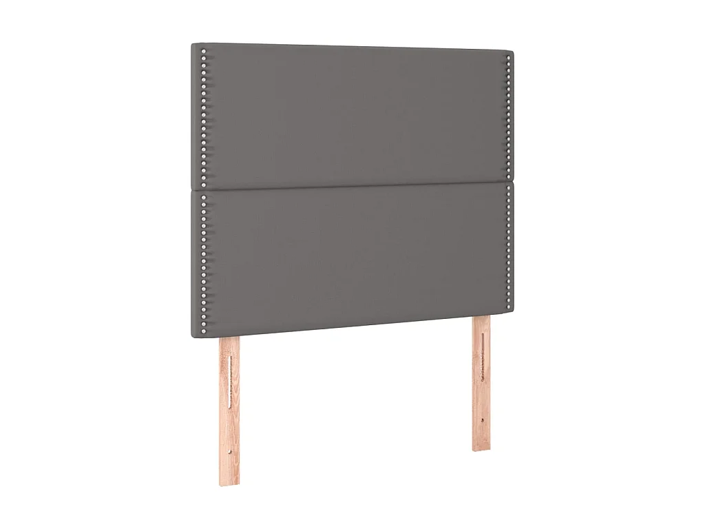 Testiere | Testate del letto 2 pz Grigio 90x5x78/88 cm in Similpelle