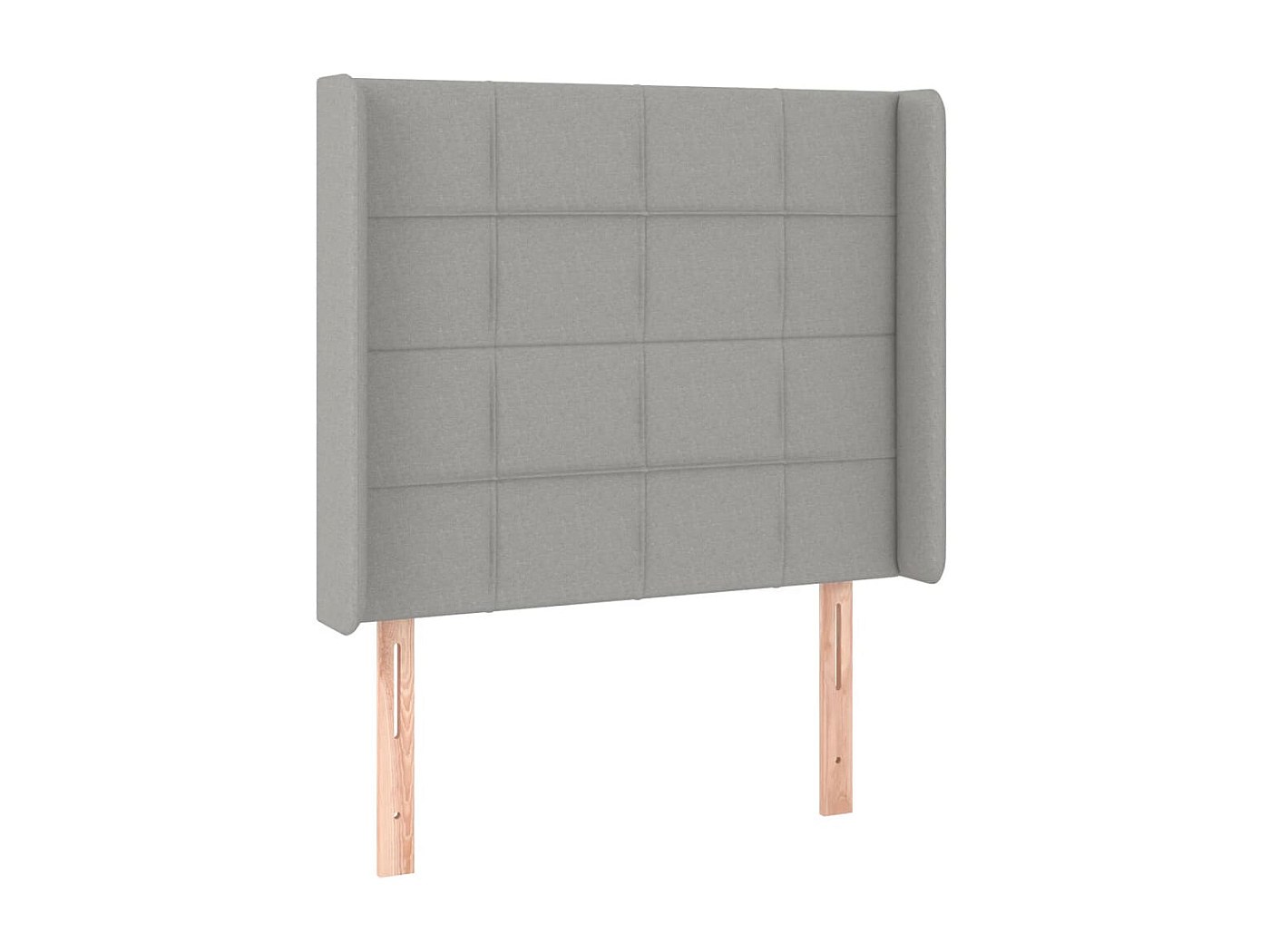 Tête de lit avec oreilles gris clair 93x16x118-128 velours