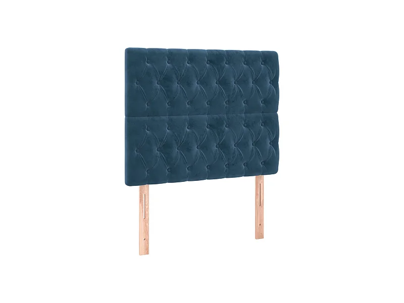 2er-set-Kopfteil,Bettkopfteile Dunkelblau 100x7x78/88 cm Samt -gkd231863