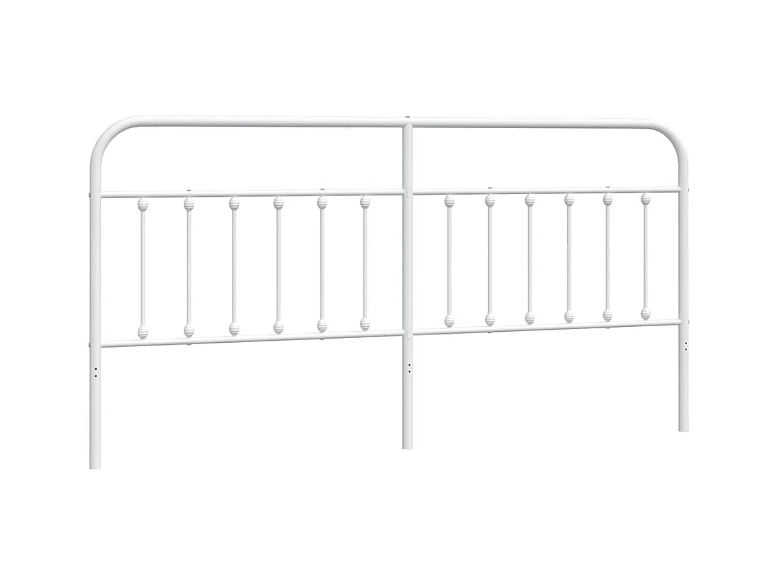 Tête de lit métal blanc 193 cm POI28467 BonneVie Meuble
