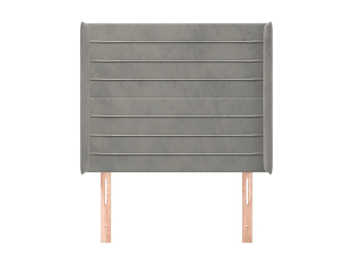 Tête de lit avec oreilles Gris clair 103x16x118/128 cm Velours POI60296 BonneVie Meuble