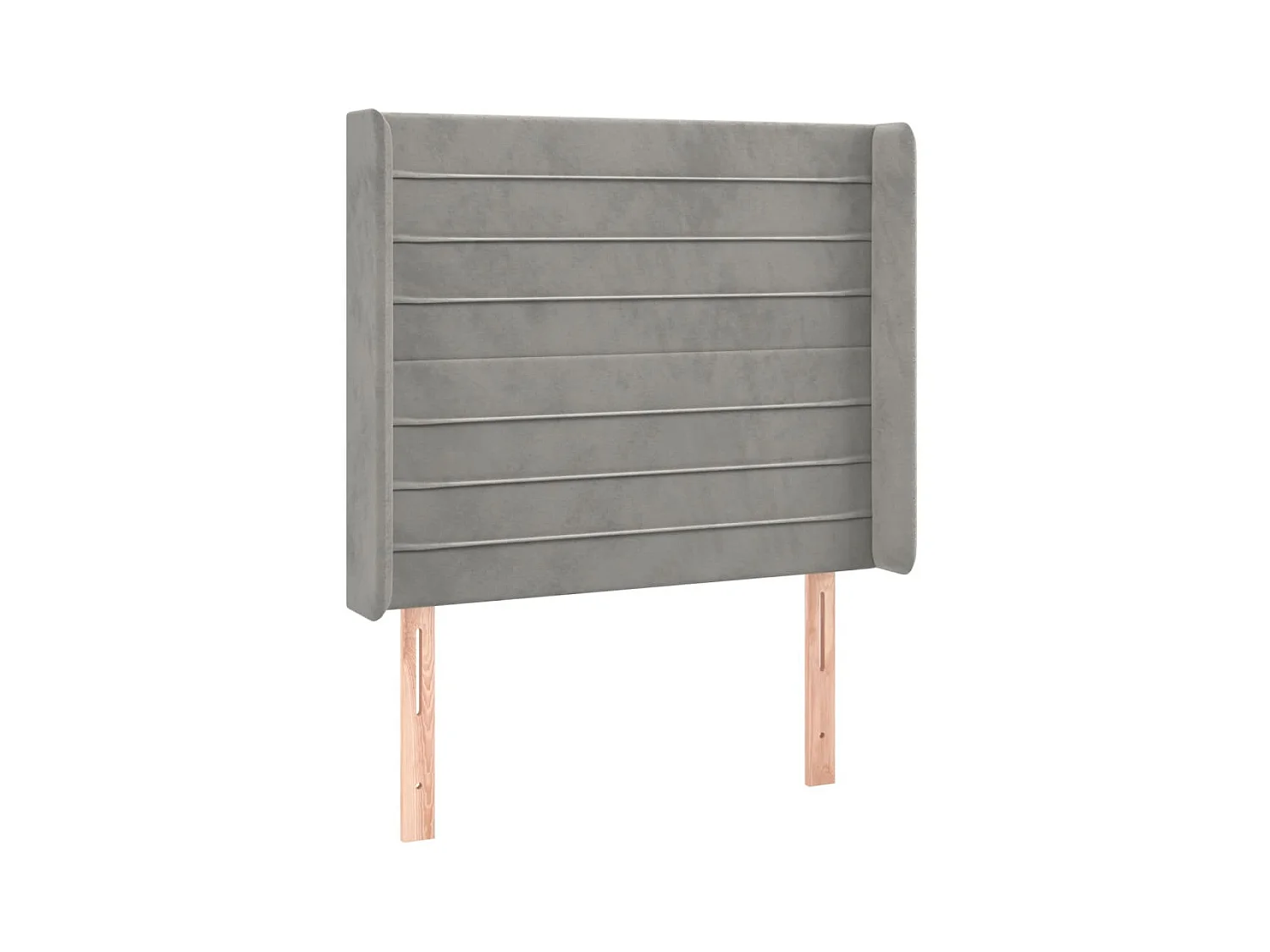 Tête de lit avec oreilles Gris clair 103x16x118/128 cm Velours POI60296 BonneVie Meuble