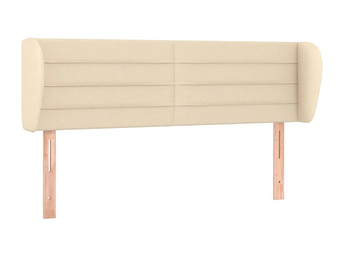 Hoofdbord met randen 147x23x78/88 cm stof crèmekleurig NL904423