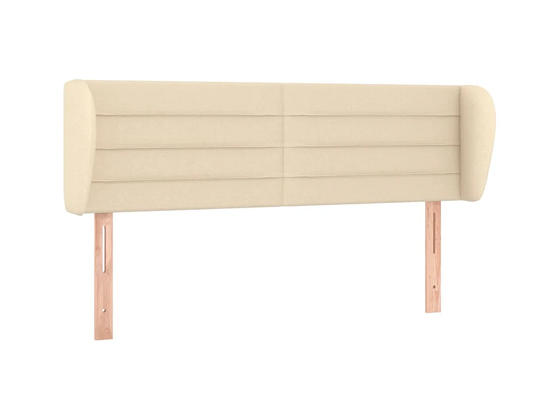 Tête de lit avec oreilles Crème 147x23x78/88 cm Tissu POI53995 BonneVie Meuble