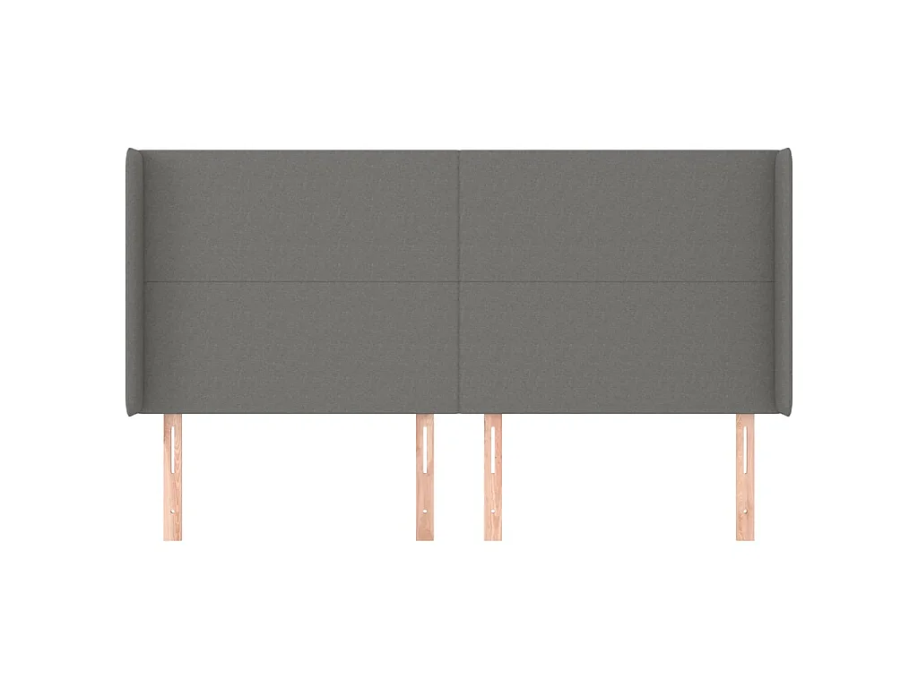 Cabeceira cama c/ abas tecido 183x16x118/128 cm cinzento-escuro PT143041