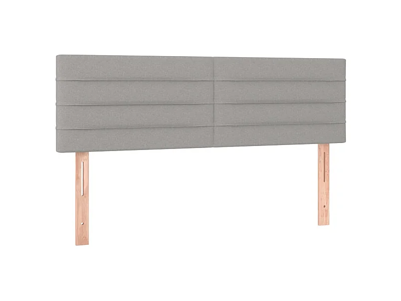 2er-set-Kopfteil,Bettkopfteile Hellgrau 72x5x78/88 cm Stoff -gkd478399