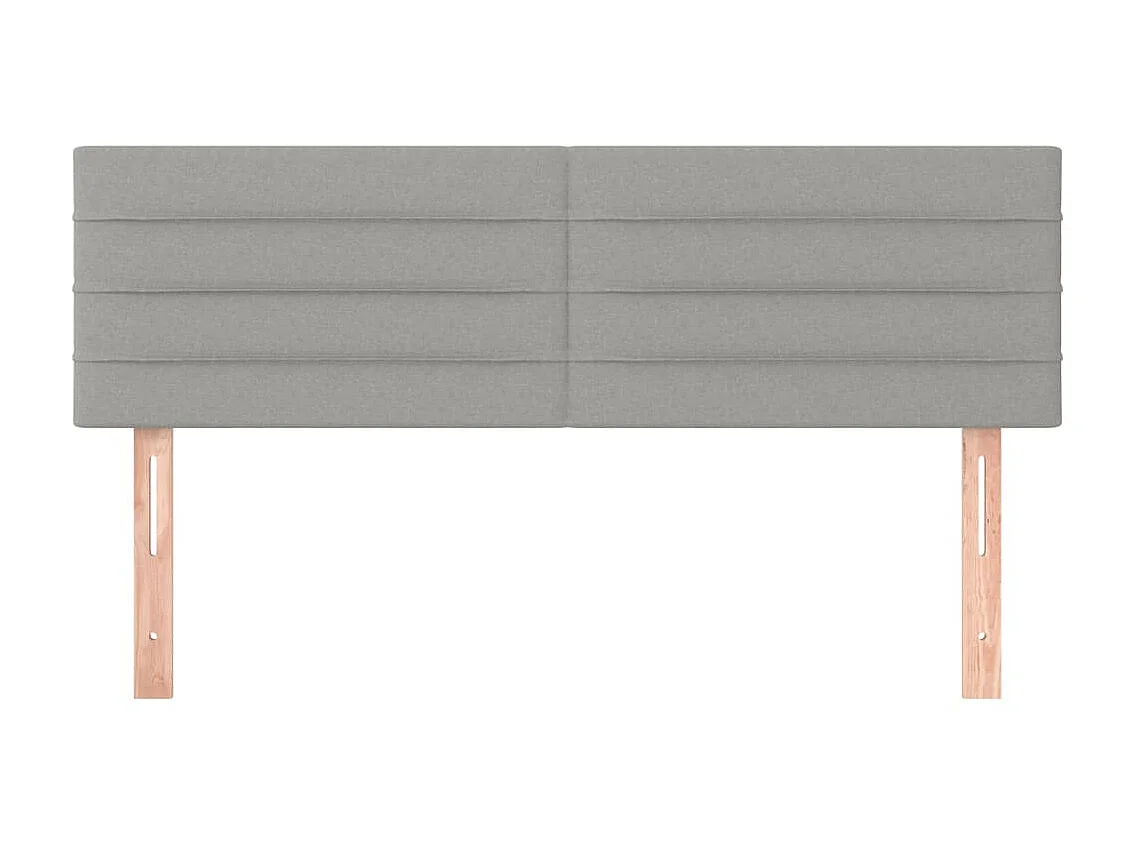 2er-set-Kopfteil,Bettkopfteile Hellgrau 72x5x78/88 cm Stoff -gkd478399