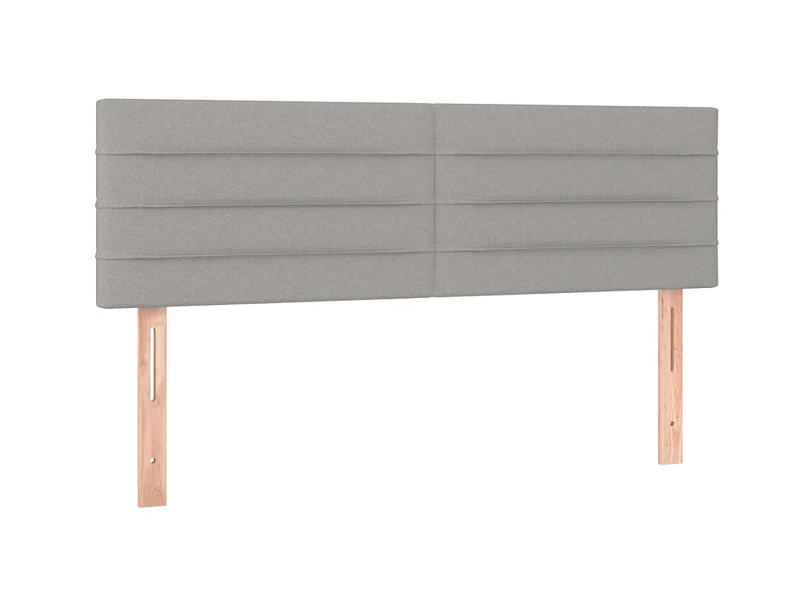 Têtes de lit 2 pcs Gris clair 72x5x78/88 cm Tissu POI64449 BonneVie Meuble