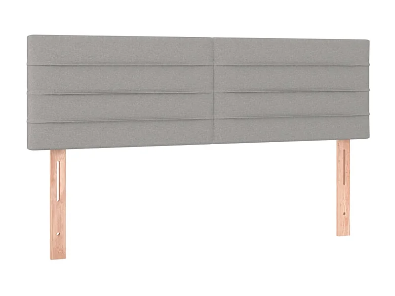 Têtes de lit 2 pcs Gris clair 72x5x78/88 cm Tissu POI64449 BonneVie Meuble