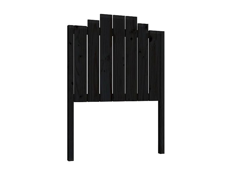 Tête de lit Noir 81x4x110 cm Bois massif de pin POI54535 BonneVie Meuble