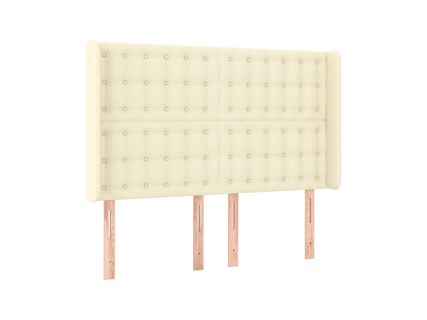 Tête de lit avec oreilles Crème 147x16x118/128 cm Similicuir POI58592 BonneVie Meuble