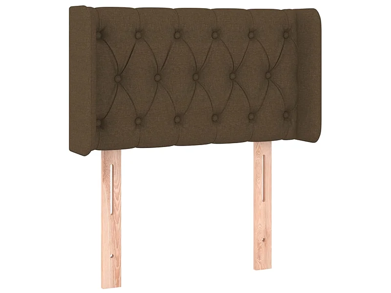 Cabeceira de cama c/ abas tecido 83x16x78/88 cm castanho PT635048