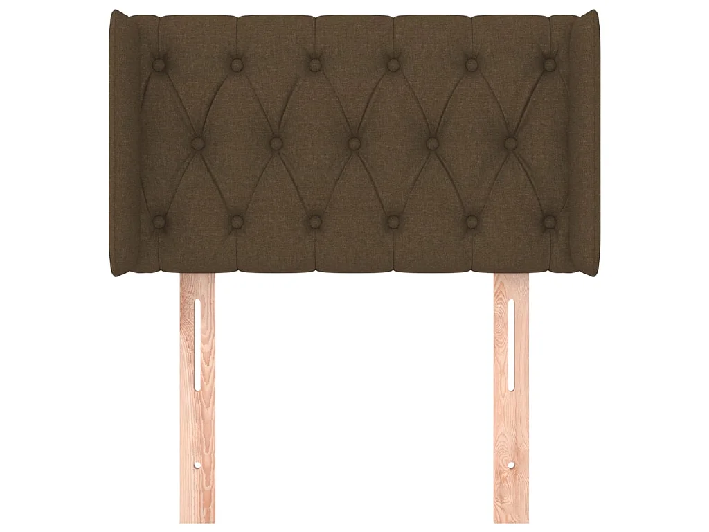 Cabeceira de cama c/ abas tecido 83x16x78/88 cm castanho PT635048