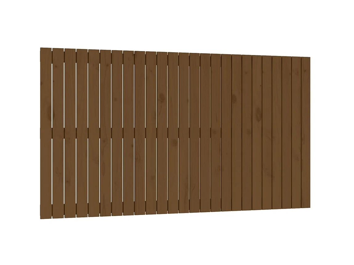 Tête de lit murale Marron miel 159,5x3x90 cm Bois massif de pin POI22623 BonneVie Meuble