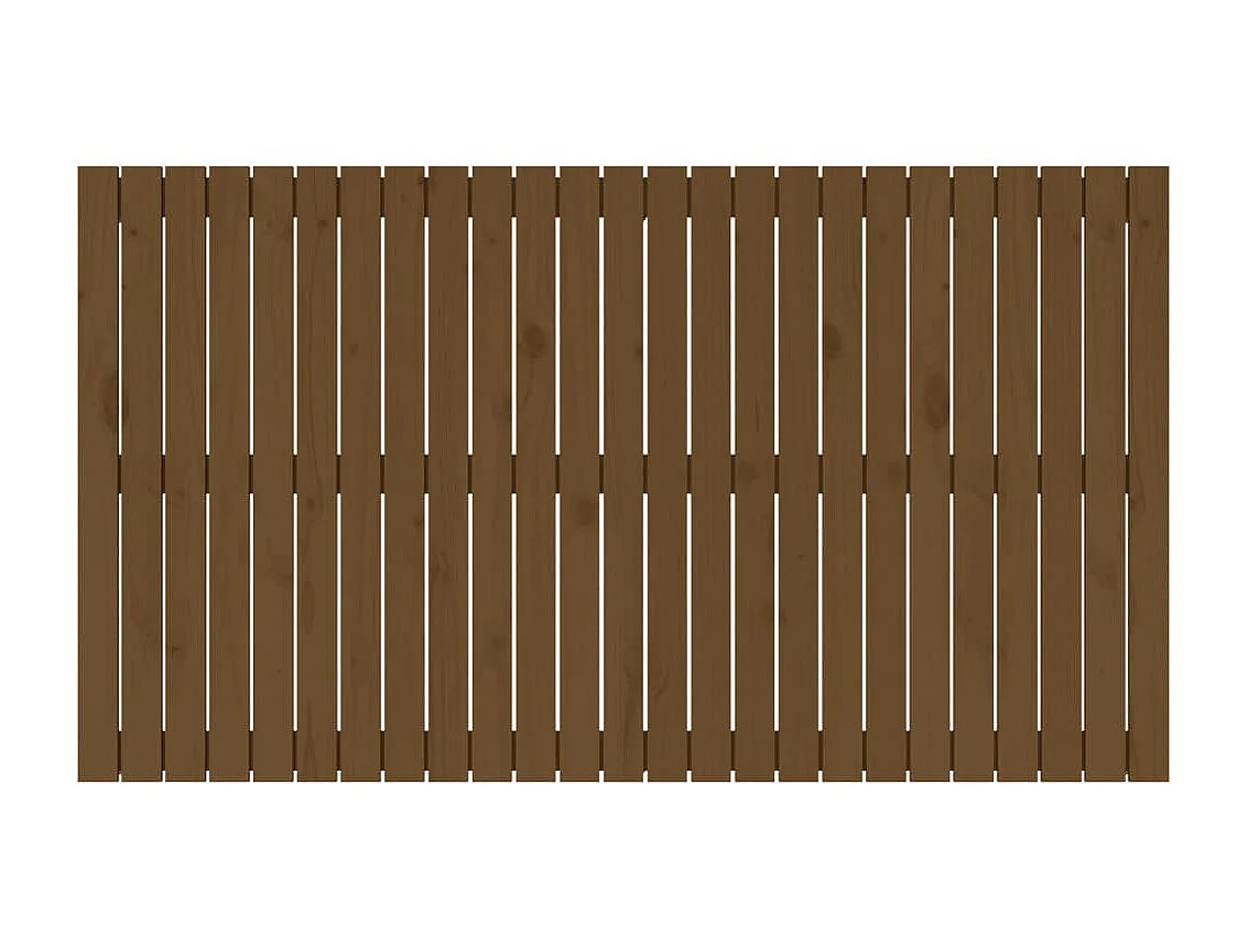 Tête de lit murale Marron miel 159,5x3x90 cm Bois massif de pin POI22623 BonneVie Meuble