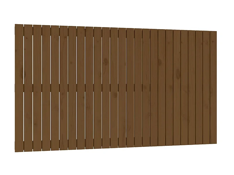 Tête de lit murale Marron miel 159,5x3x90 cm Bois massif de pin POI22623 BonneVie Meuble