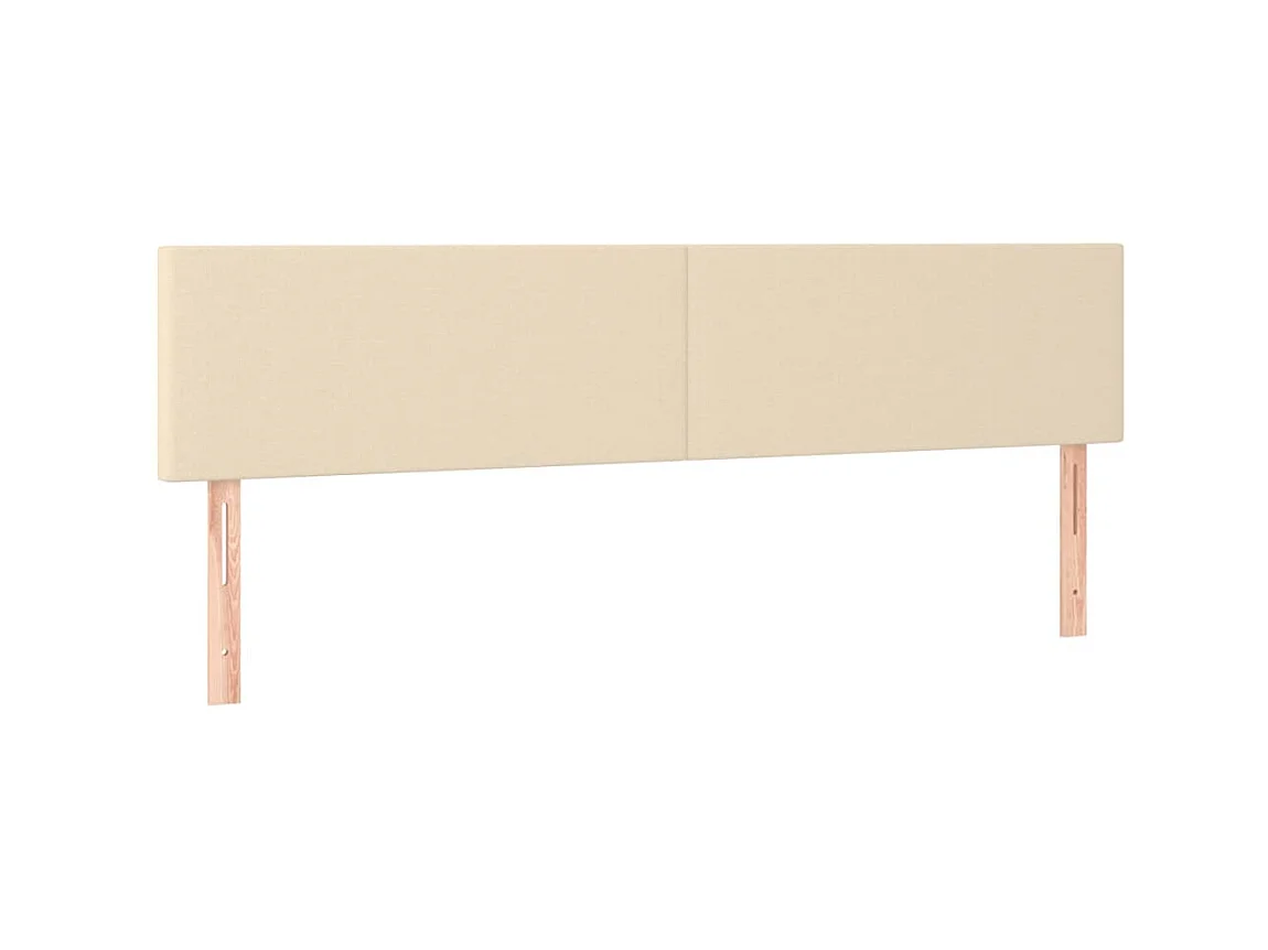 2 pcs Têtes de lit Crème 90x5x78/88 cm Tissu POI31947 BonneVie Meuble
