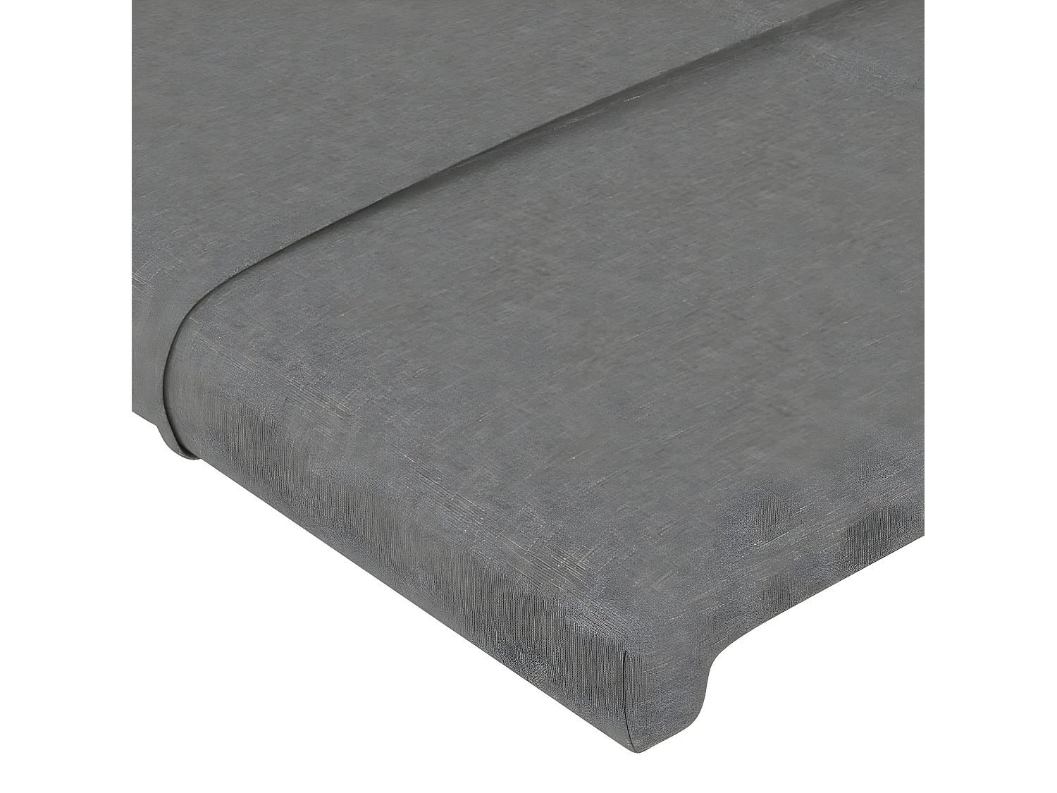Kopfteil,Bettkopfteil mit Ohren Dunkelgrau 203x23x118/128 cm Stoff -gkd812950