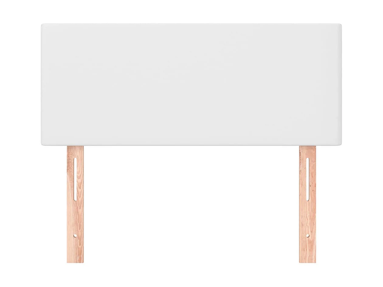 Cabeceira de cama couro artificial 100x5x78/88 cm branco PT242094