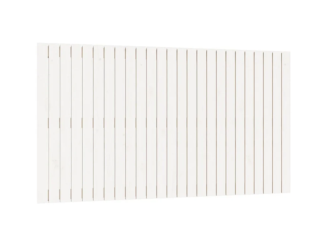 Testiera | Testata del letto da Parete Bianca 159,5x3x90 cm Legno Massello di Pino