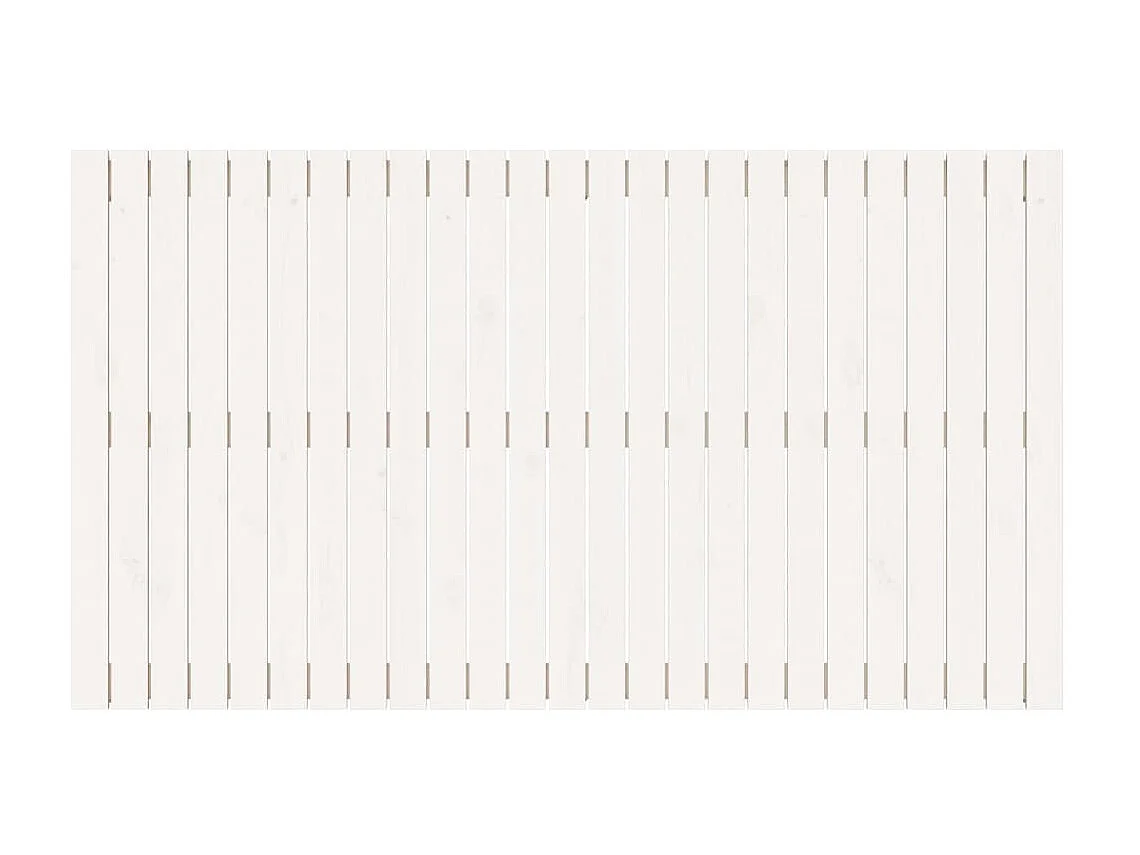 Tête de lit murale Blanc 159,5x3x90 cm Bois massif de pin POI86640 BonneVie Meuble