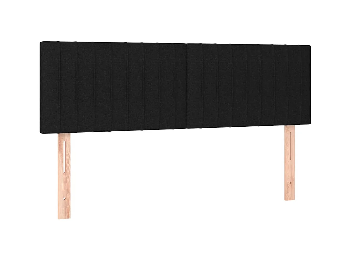 Têtes de lit 2 pcs Noir 72x5x78/88 cm Tissu POI15929 BonneVie Meuble