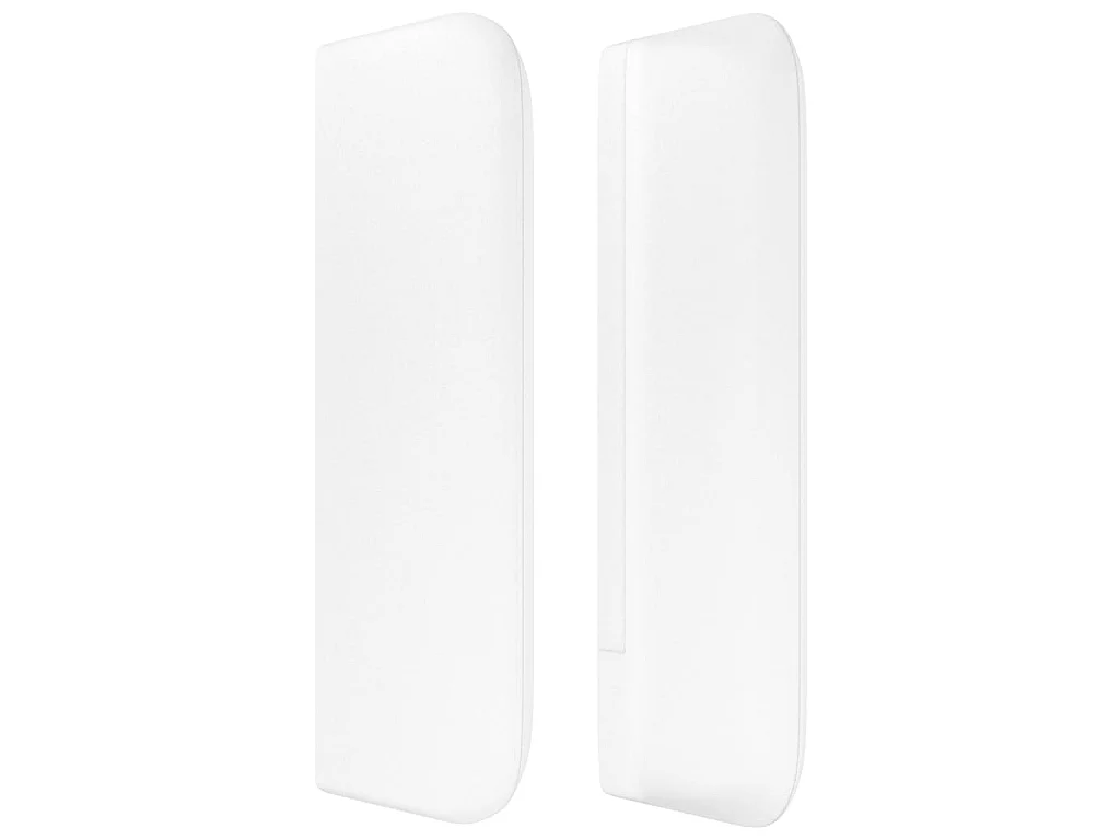 Kopfteil,Bettkopfteil mit Ohren Weiß 147x16x78/88 cm Kunstleder -gkd48218