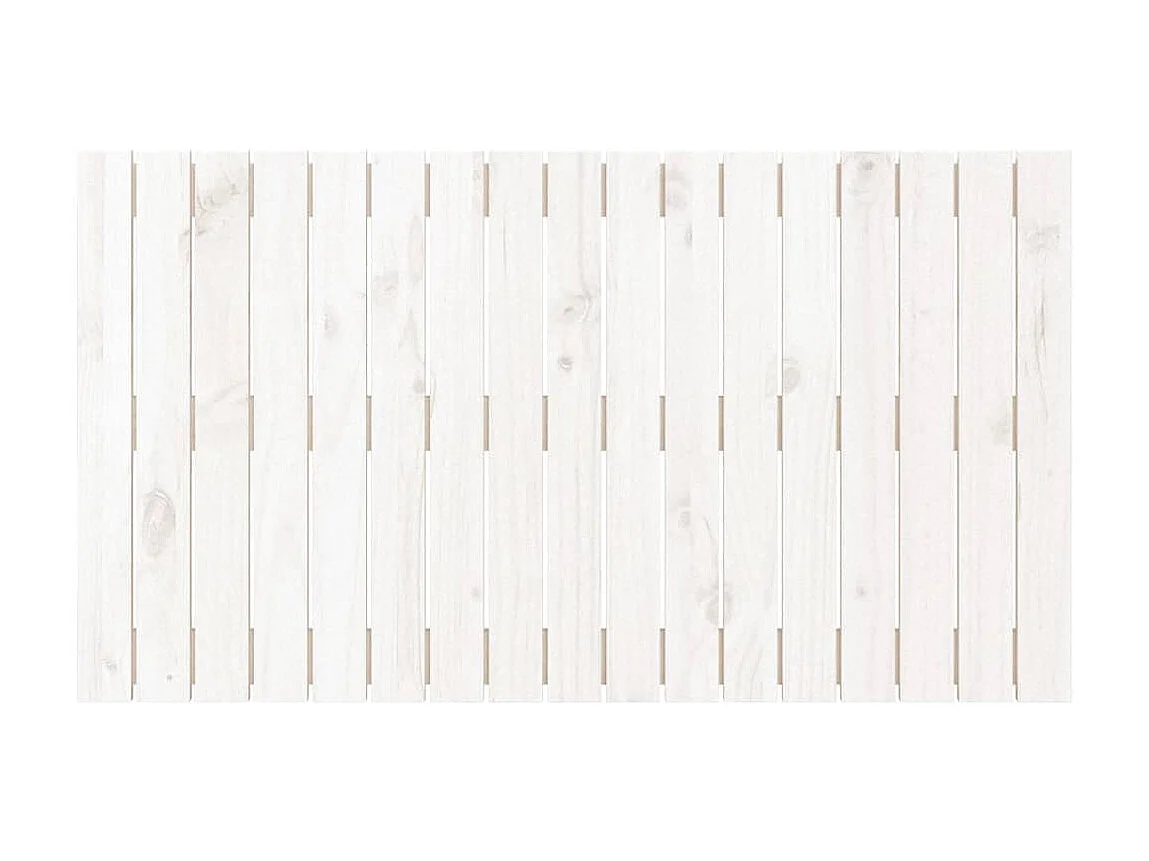 Cabecero de cama de pared madera maciza pino blanco 108x3x60 cm ES40086