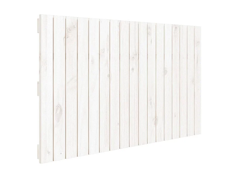 Tête de lit murale Blanc 108x3x60 cm Bois massif de pin POI81506 BonneVie Meuble