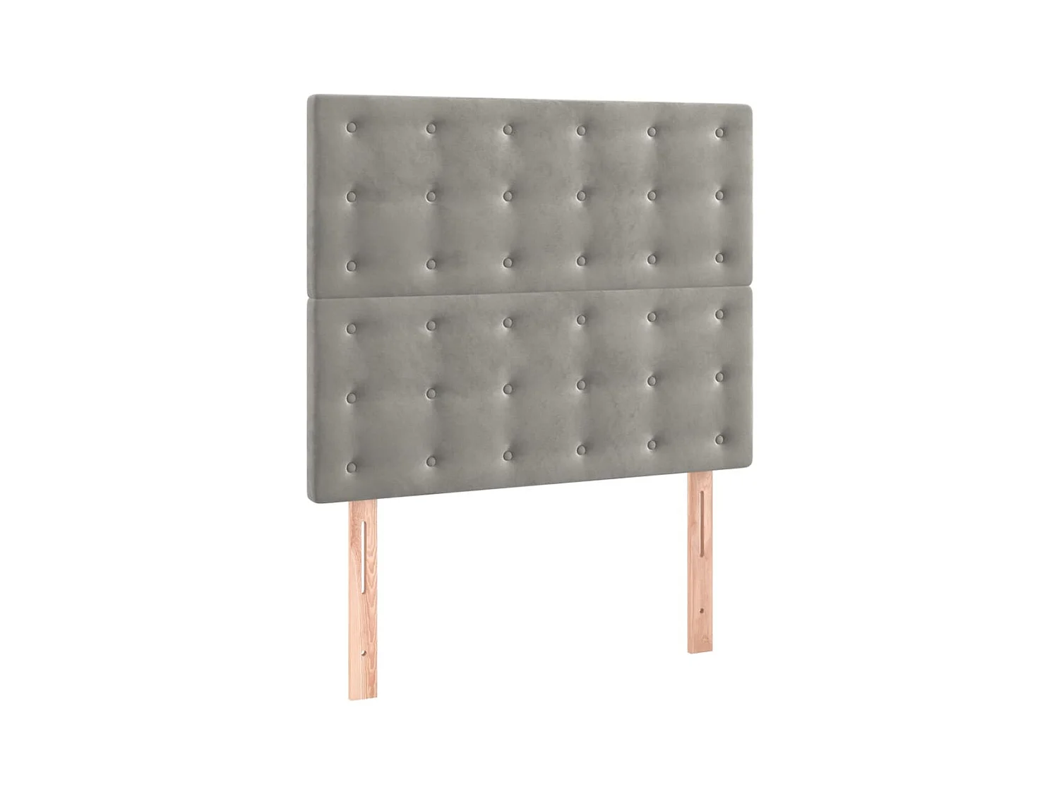 Têtes de lit 2 pcs Gris clair 100x5x78/88 cm Velours POI52966 BonneVie Meuble