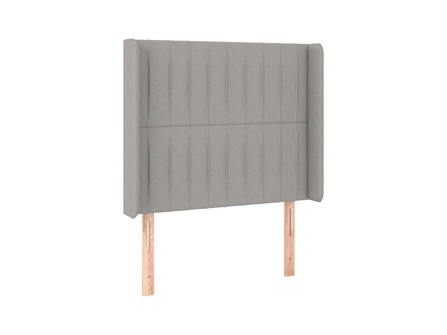 Tête de lit avec oreilles Gris clair 93x16x118/128 cm Tissu POI69985 BonneVie Meuble