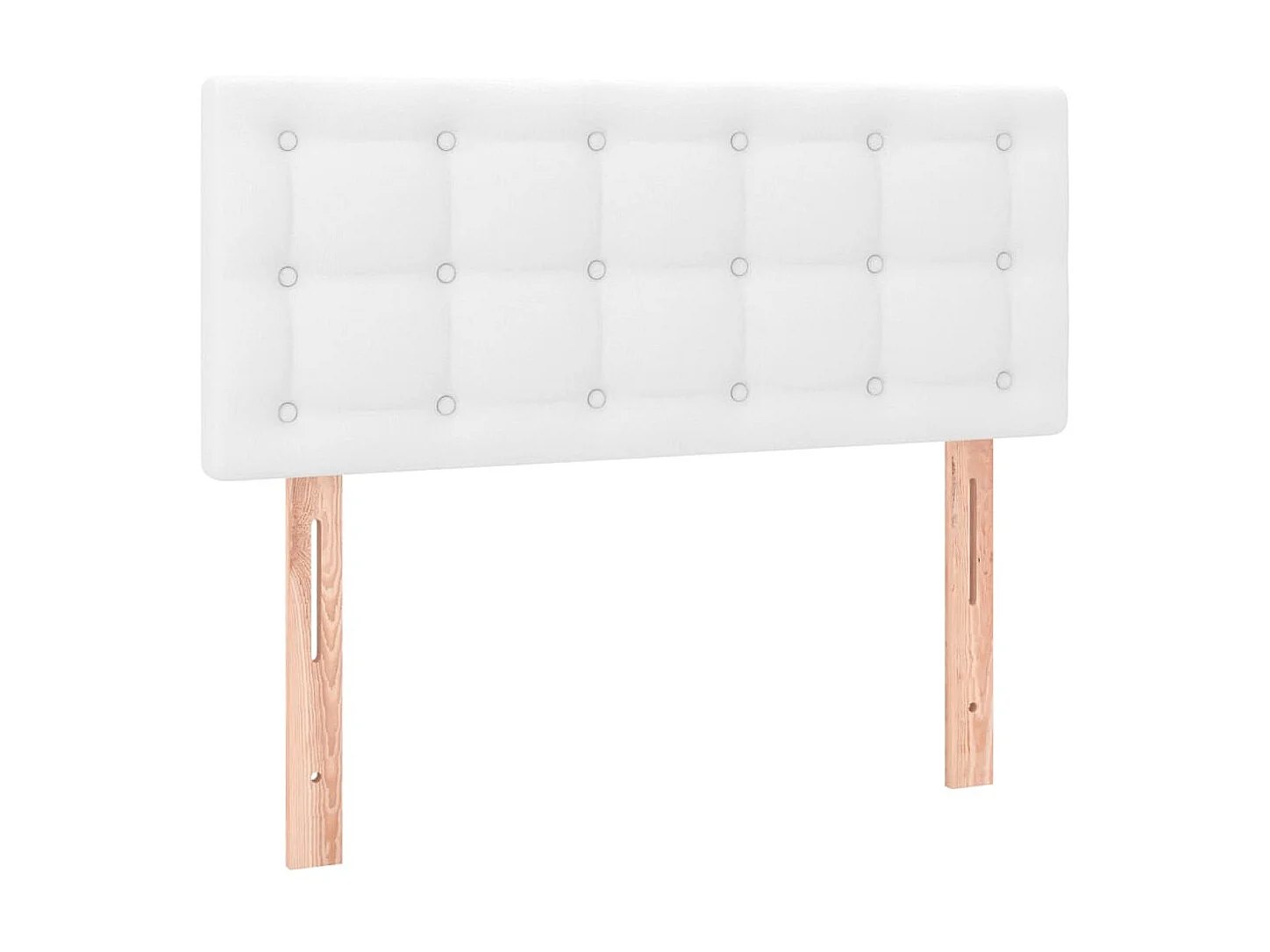 Cabeceira de cama c/ LED couro artificial 100x5x78/88 cm branco PT796603
