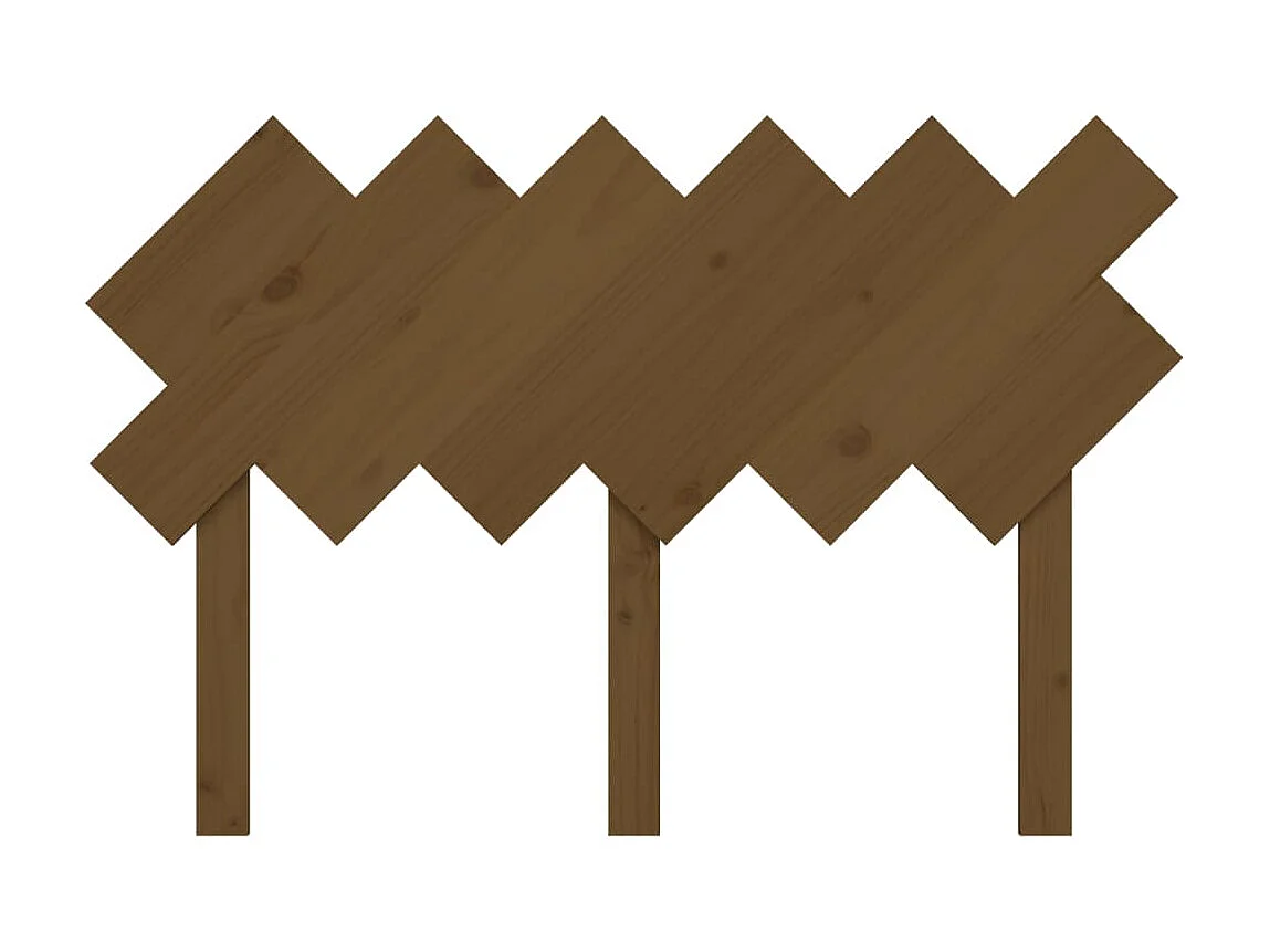 Tête de lit Marron miel 122,5x3x80,5 cm Bois massif de pin POI34568 BonneVie Meuble