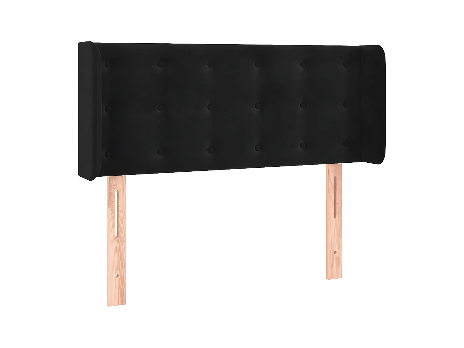 Tête de lit avec oreilles Noir 93x16x78/88 cm Velours POI64486 BonneVie Meuble