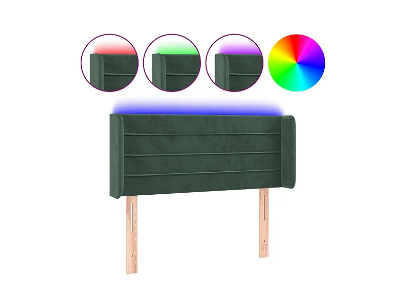 LED Kopfteil,Bettkopfteil Dunkelgrün 93x16x78/88 cm Samt -gkd225432