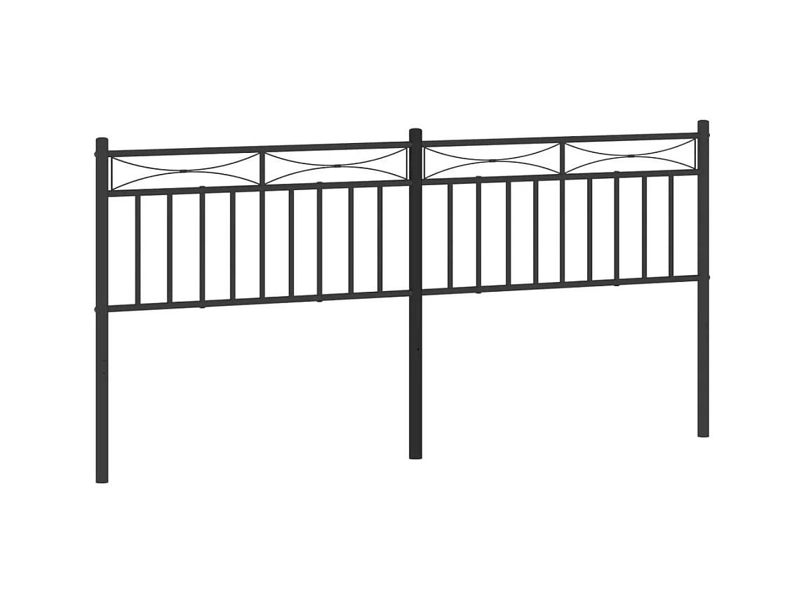 Tête de lit métal noir 200 cm POI54448 BonneVie Meuble