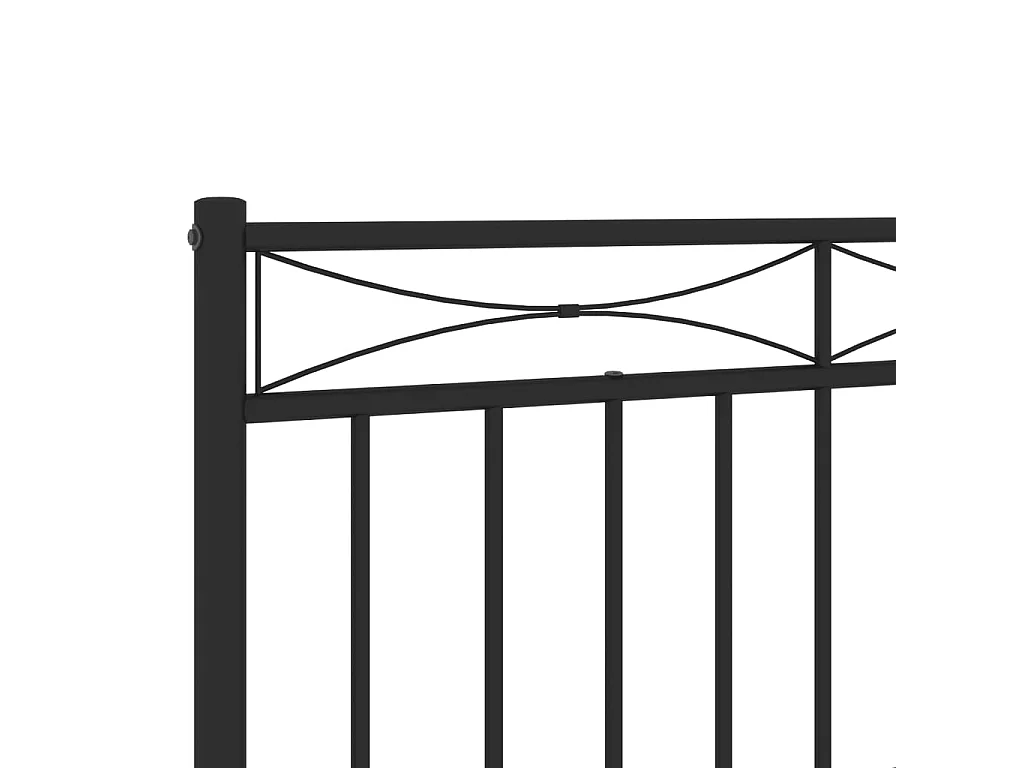 Tête de lit métal noir 200 cm POI54448 BonneVie Meuble