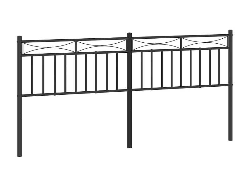 Cabeceira de cama 200 cm metal preto PT643956