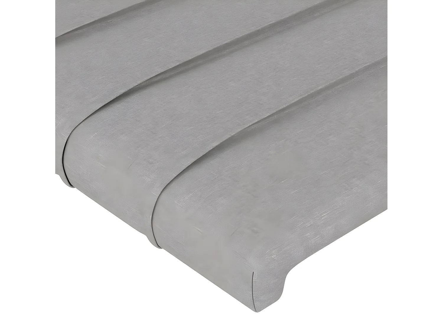 Tête de lit à LED Gris clair 203x16x78/88 cm Tissu POI59421 BonneVie Meuble